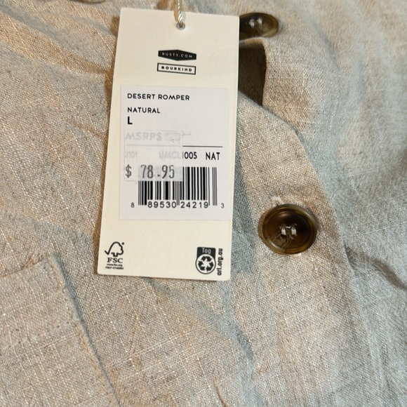Rusty Romper Linen look SzL - Picture 4 of 4